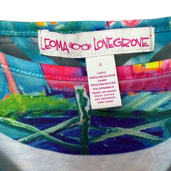 Leoma Lovegrove Sheer Poncho and Tank Set Small Multicolor Womens Top Artsy NWT - Picture 4 of 14